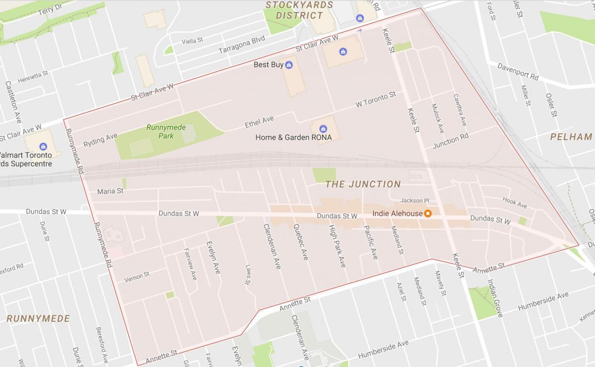 Карта перехрестя околиці Торонто