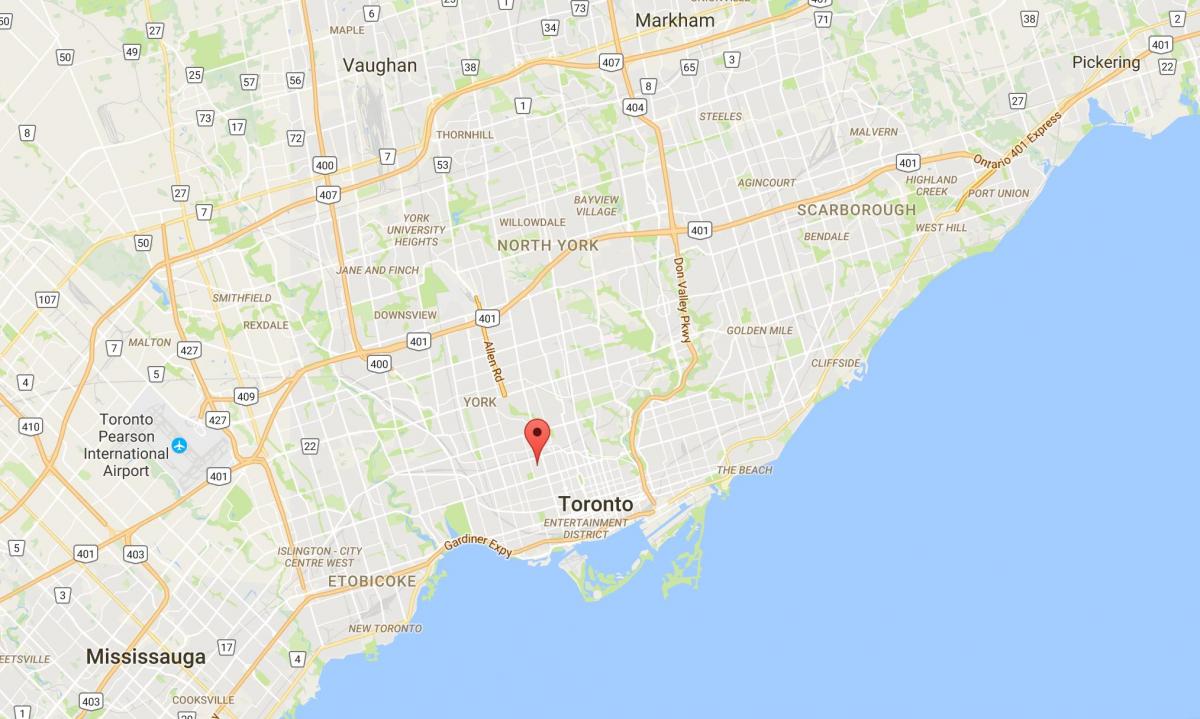 Карта Сітон районі Торонто