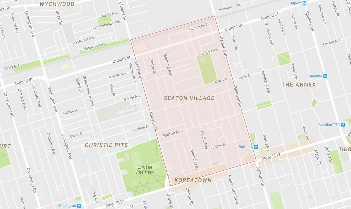 Карта Сітон селі районі Торонто