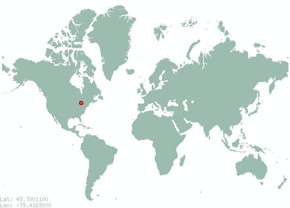 Карта Торонто на світ