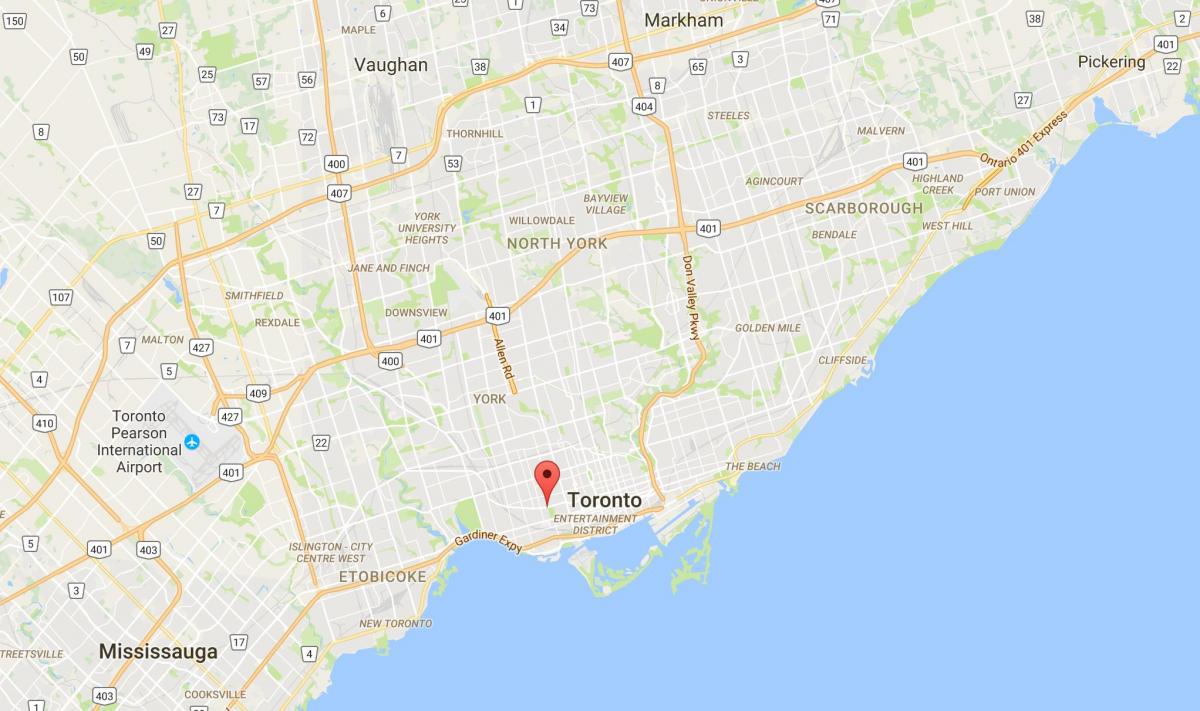 Карта Троїцько–Bellwoods район Торонто