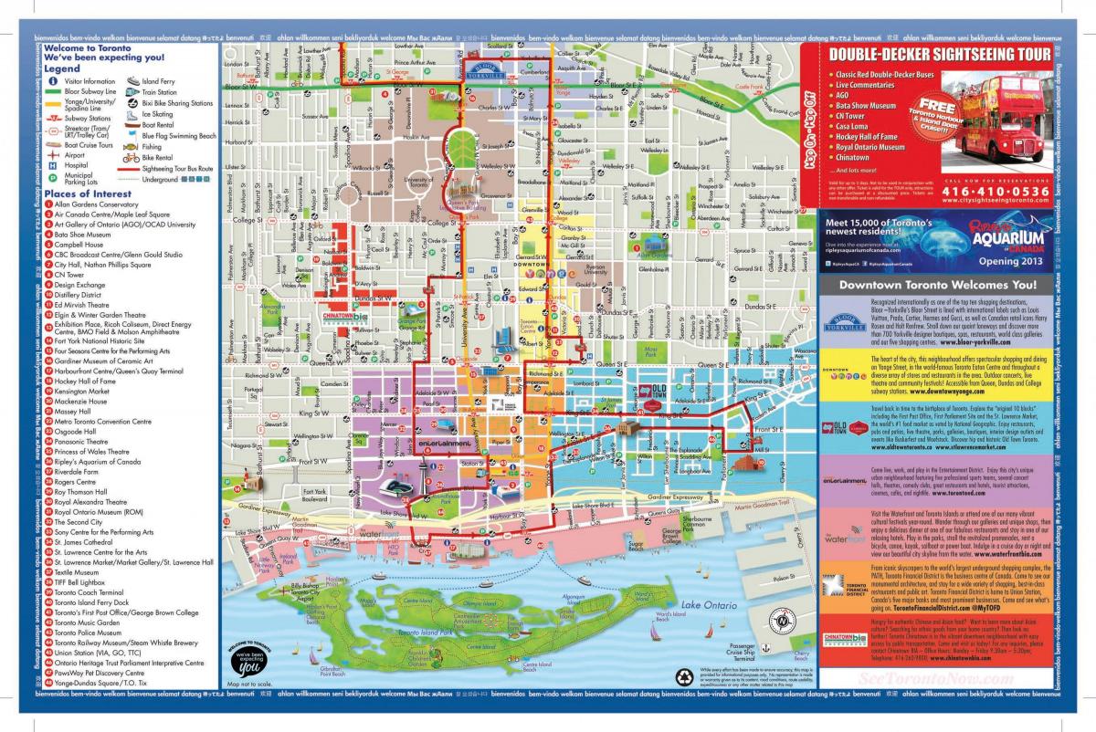 Карта Торонто туристів