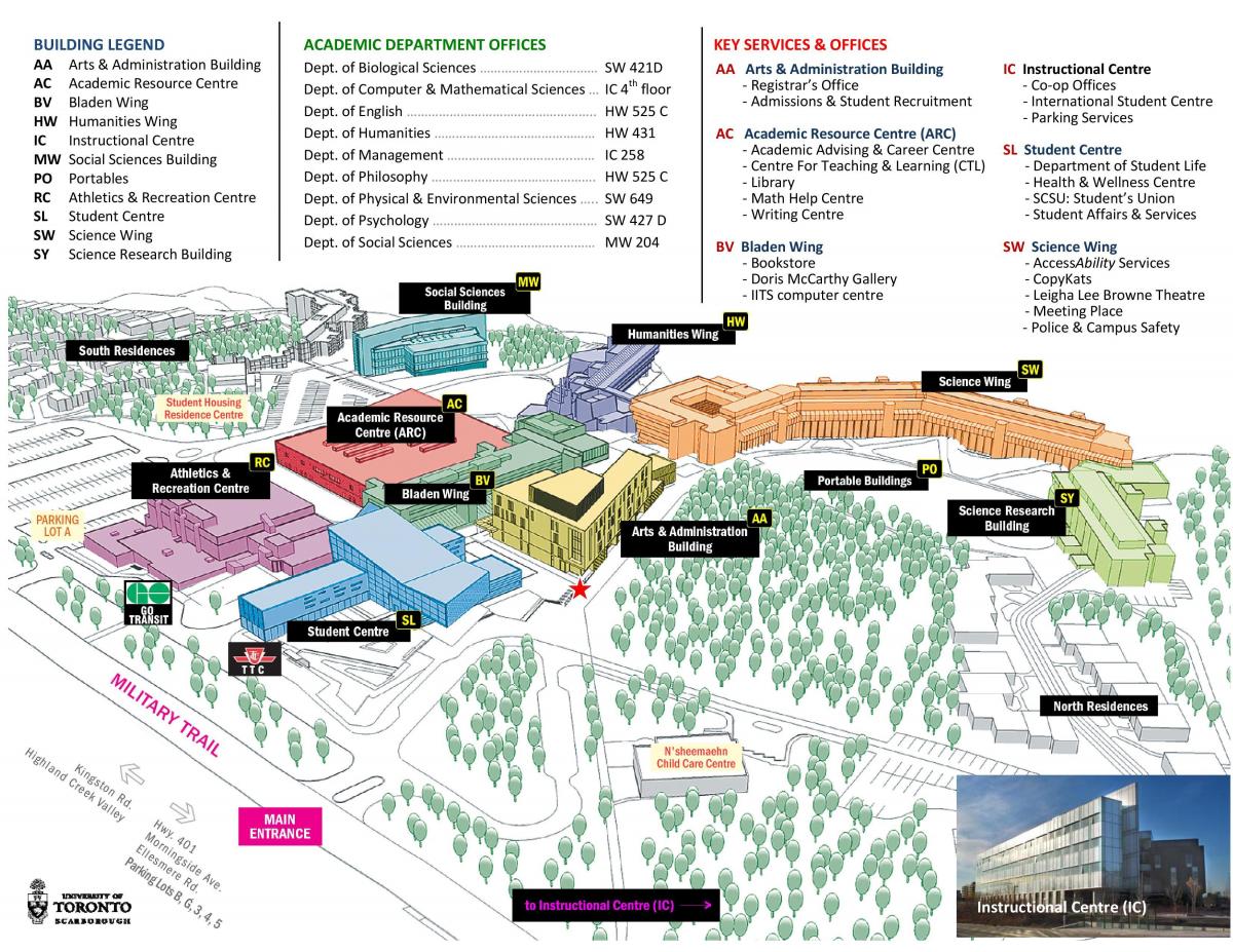 Карта університету Торонто Скарборо
