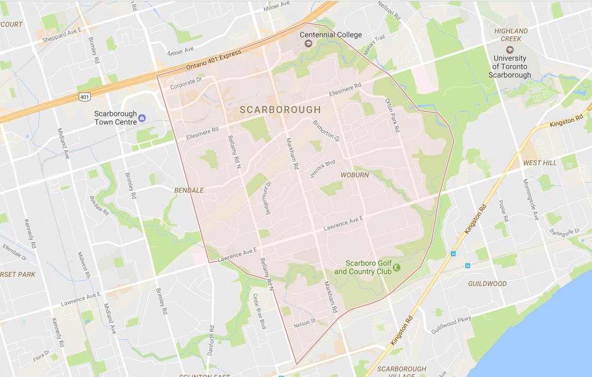 Карті Уоберн районі Торонто