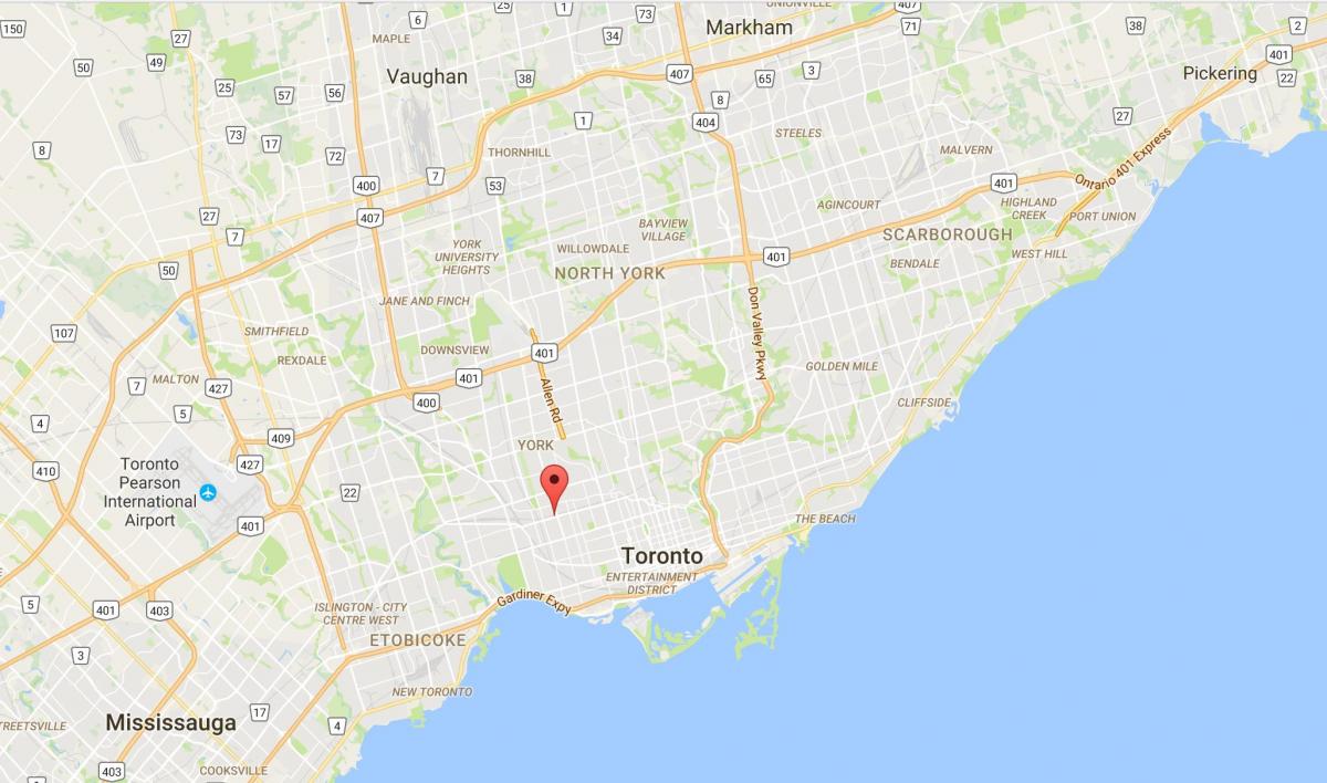 Карта Уоллес Емерсон район Торонто