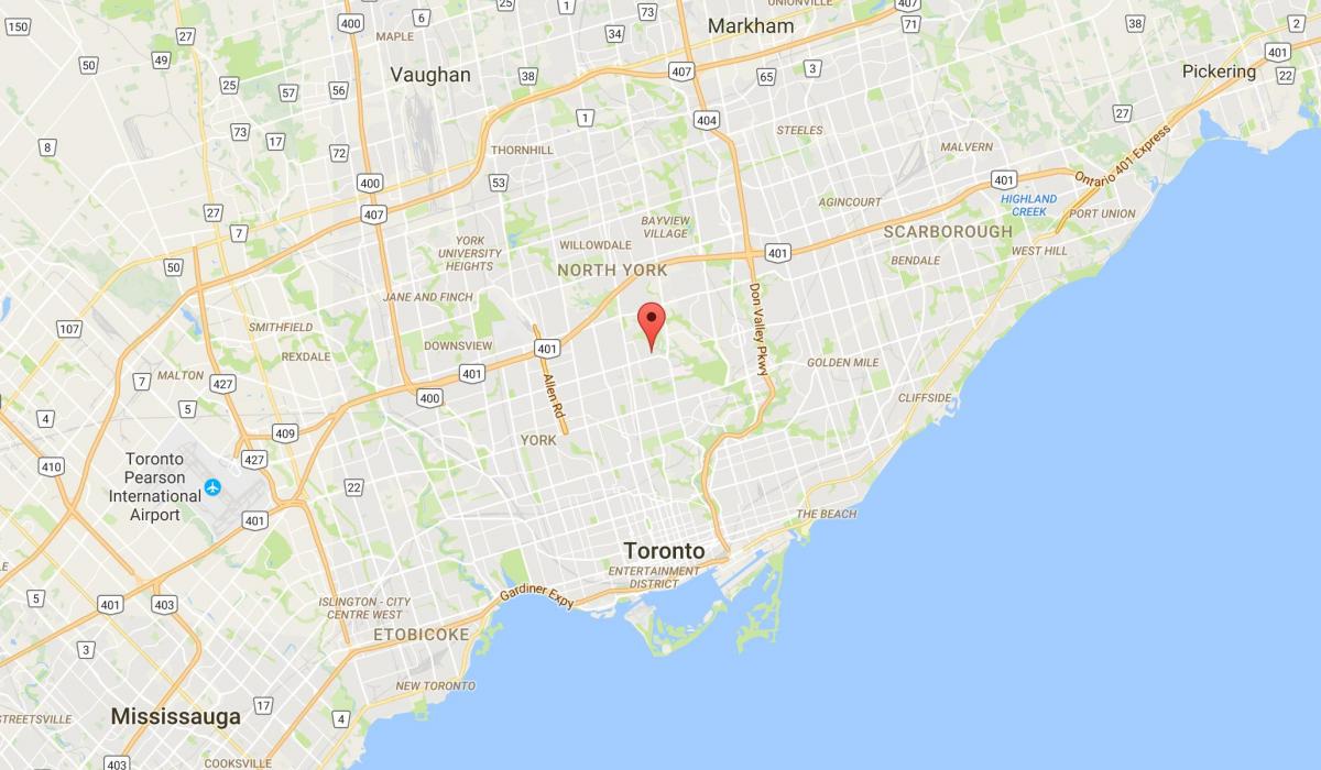 Карта Уонлесс районі Торонто