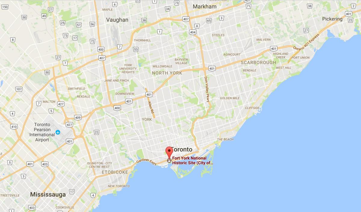 Карта Форт Йорк, Торонто