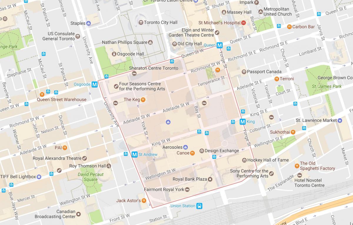 Карті фінансового району районі Торонто
