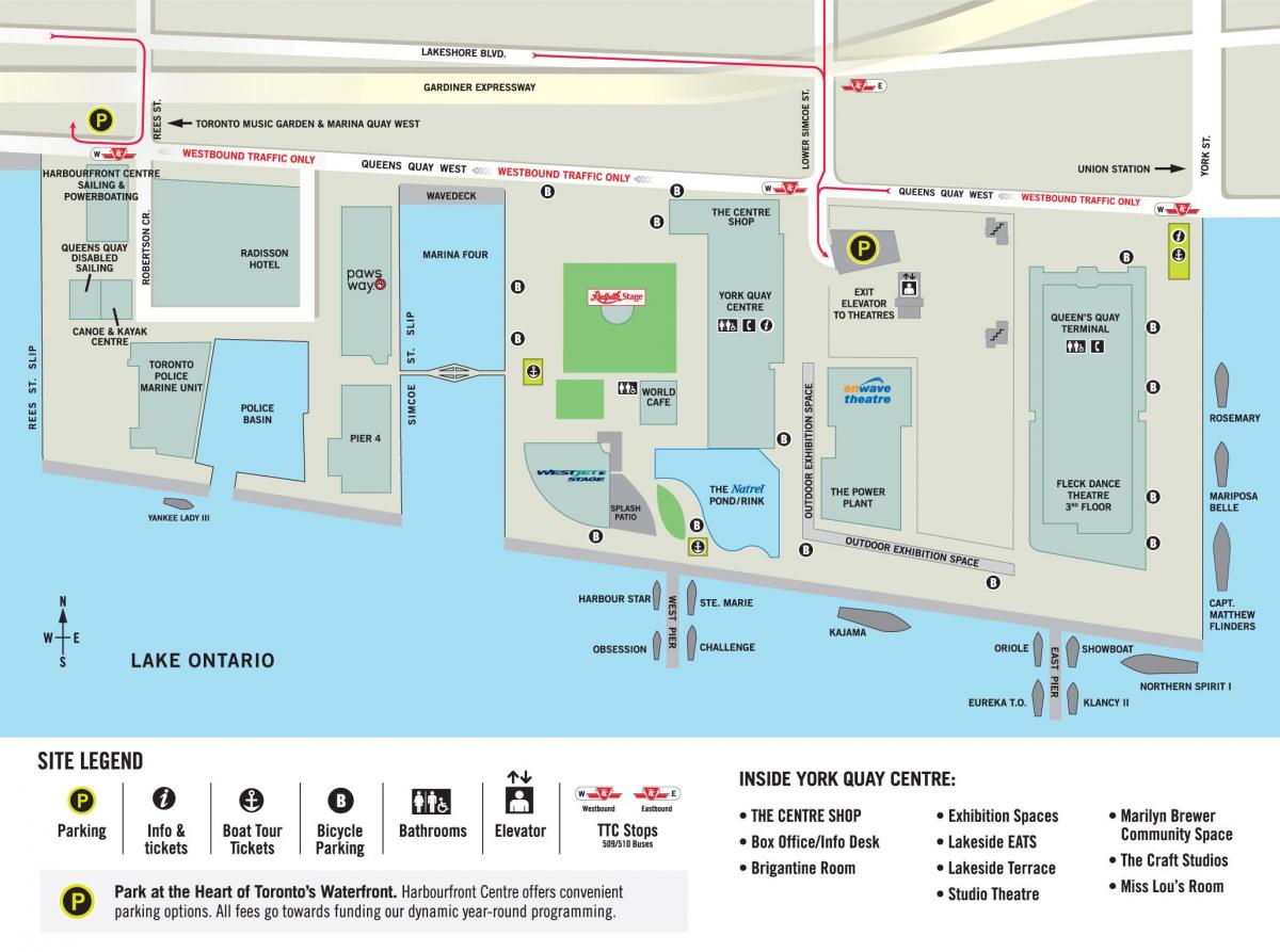 Карта Харборфронт центр в Торонто