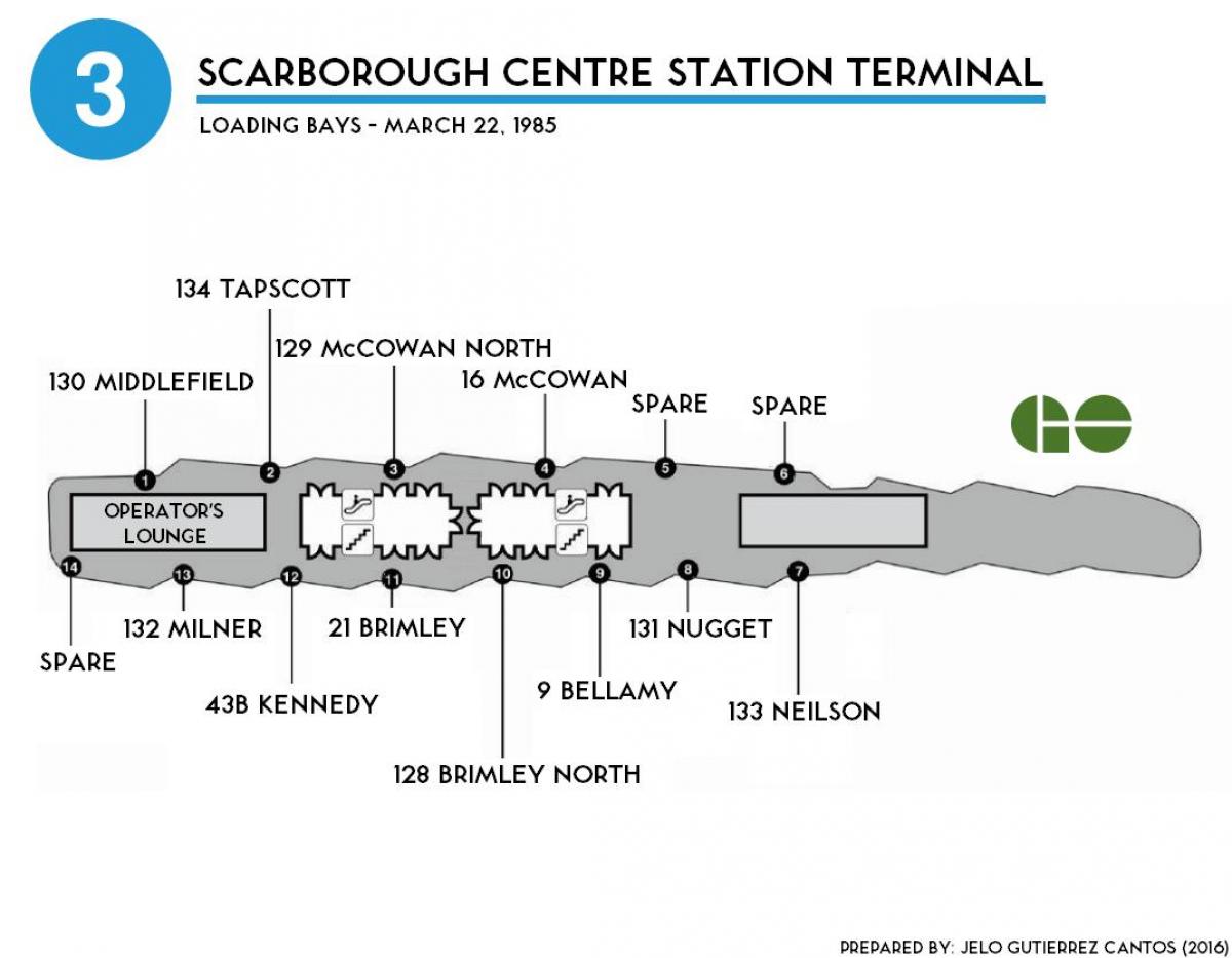 Карта Торонто Скарборо термінал центр 