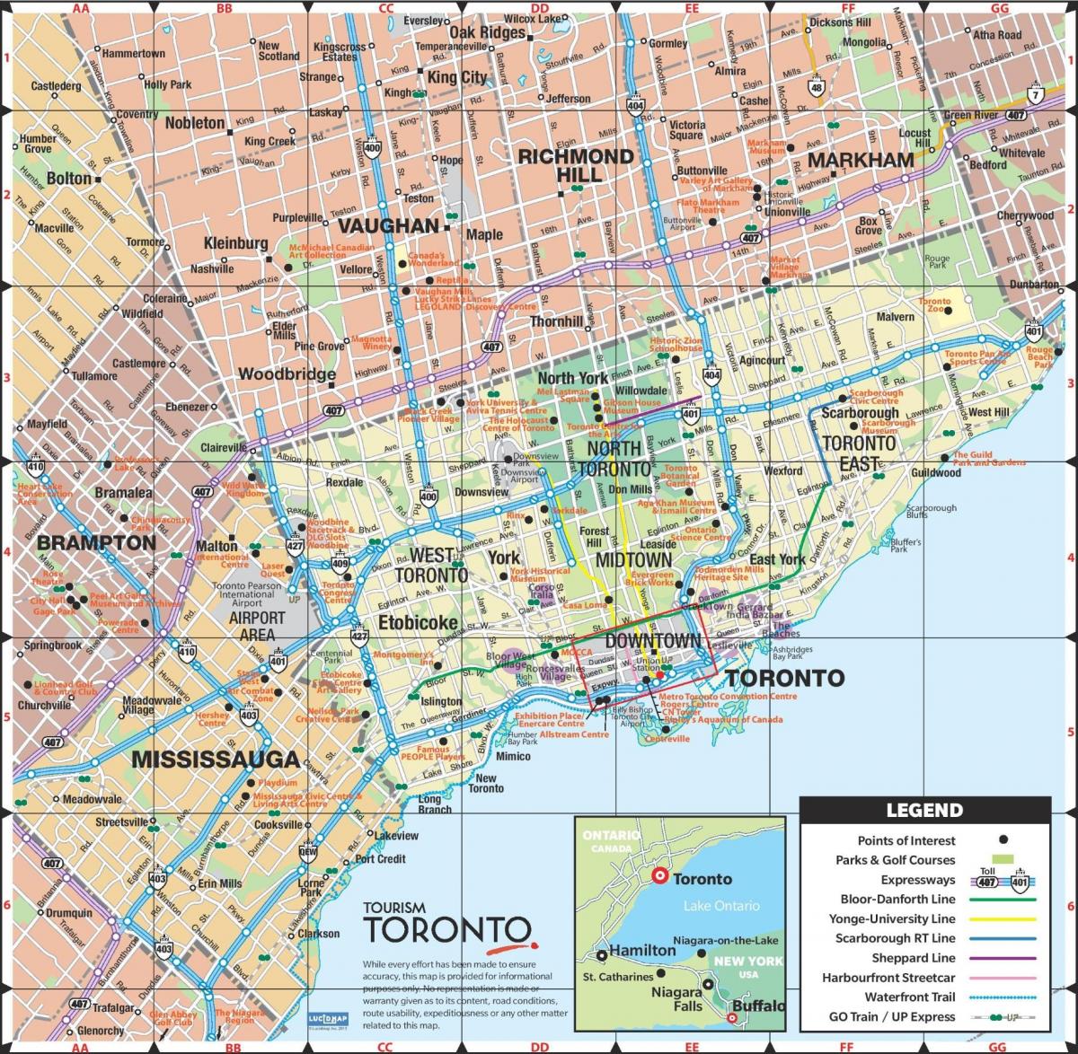 Карта швидкісних Торонто