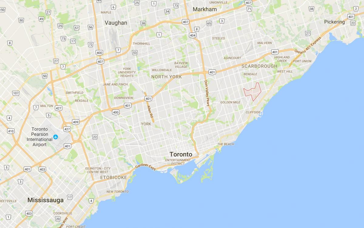 Карта Эглинтон Східному районі Торонто
