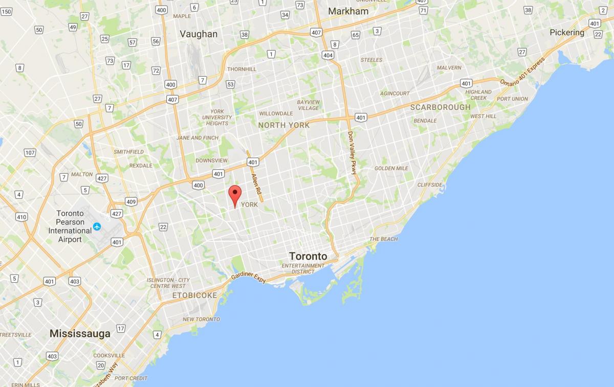 Карта Эглинтон західному районі Торонто
