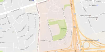 Карту Бульвар Лісовій околиці Торонто