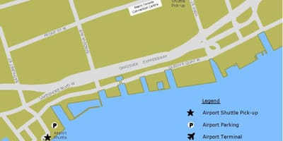 Карта Біллі Бішоп аеропорт 
