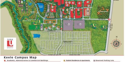 Карта Йорку кільського університету кампусу
