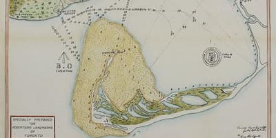 Карта Йорк Торонто 1787-1884 мультяшною версії