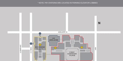 Карта перший канадський місце паркування Торонто 