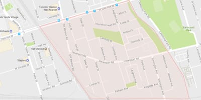Карту село Карлтон районі Торонто