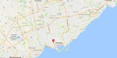 Карта Троїцько–Bellwoods район Торонто