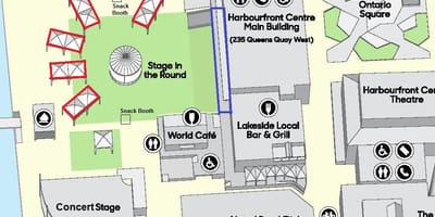 Карта Toronto harbourfront Центр 