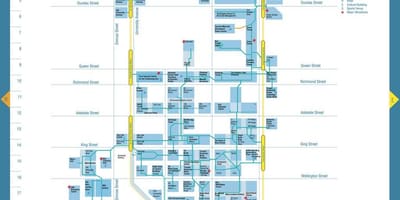 Карта шляхи фінансового району Торонто