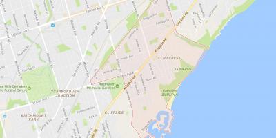 Карта Cliffcrest районі Торонто