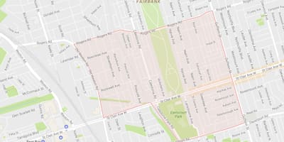 Карта Earlscourt районі Торонто