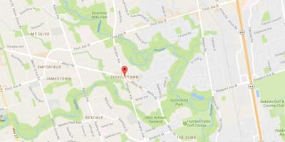 Карта Thistletownneighbourhood районі Торонто