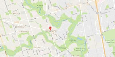Карта Thistletownneighbourhood районі Торонто