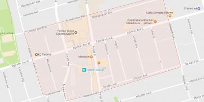 Карта yonge і eglinton районі Торонто