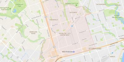 Карта Іслінгтон-центрі Західного району Торонто