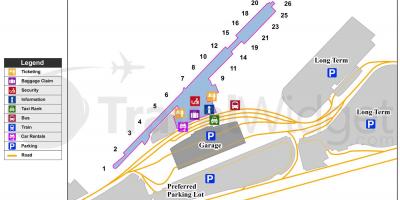 Карта аеропорт Буффало Ніагара 