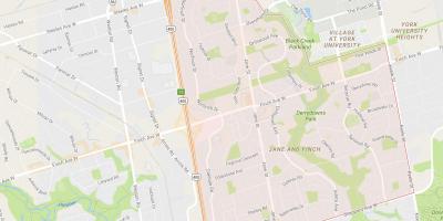 Карта Джейн і Фінч районі Торонто