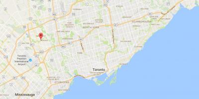 Карта Західного Хамбер-Clairville район Торонто