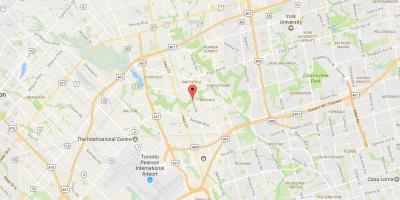 Карта Західного Хамбер-Clairville районі Торонто