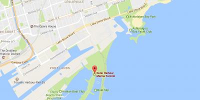 Карта Зовнішня гавань Торонто