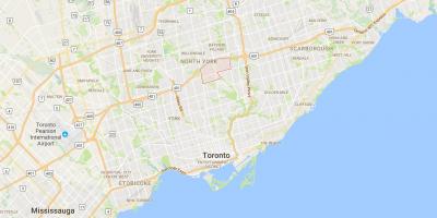 Карта Йорк-Міллс район Торонто