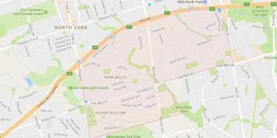 Карта Йорк-Міллс районі Торонто