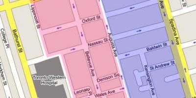 Карта міста Кенсінгтон ринку Торонто 