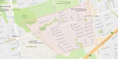 Карта Лансінг районі Торонто