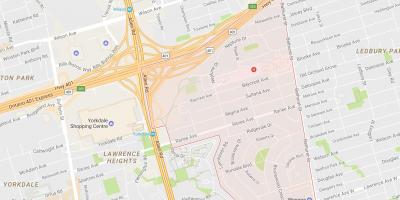 Карта Лоуренс районі садиби Торонто