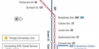 Карта трамвайну лінію 503 Кінгстон-Роуд