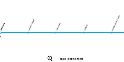 Карта Торонто лінія метро 3 Скарборо РТ