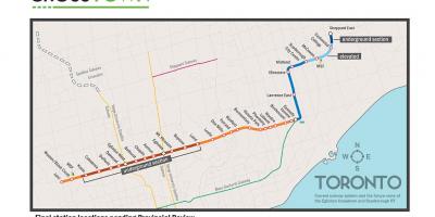 Карта Торонто 5 лінії метро Эглинтон