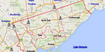 Карта муніципалітетів Торонто