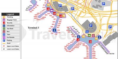 Карта Міжнародний аеропорт Торонто Пірсон 