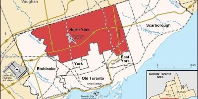 Карта Норт-Йорк-Торонто