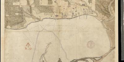 Карта землі в перші століття Йорк Торонто 1787-1884