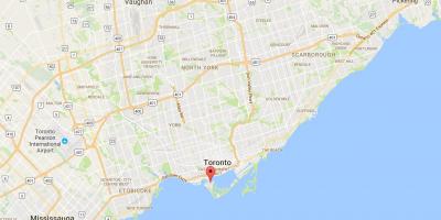 Карта район Торонто, район островів Торонто